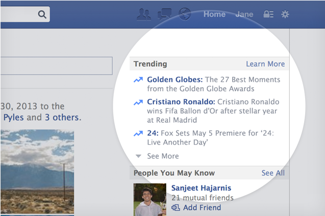 Trending topics Facebook